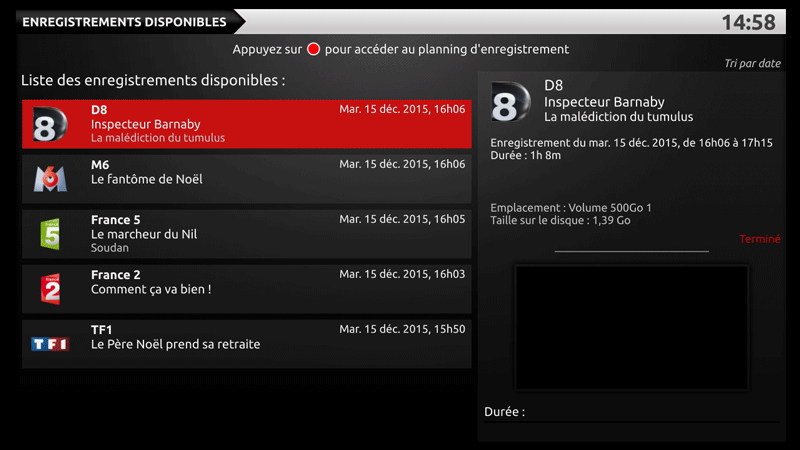 Mes enregistrements