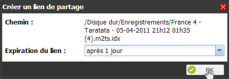 Expiration du lien et validation
