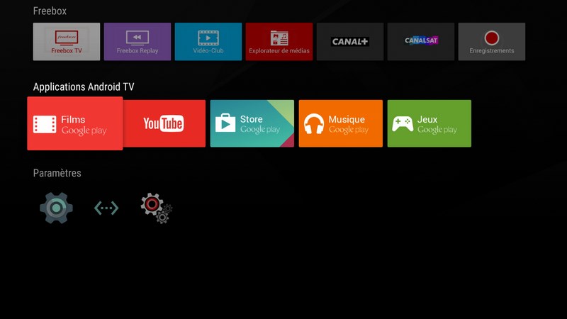 Barre Application Android TV