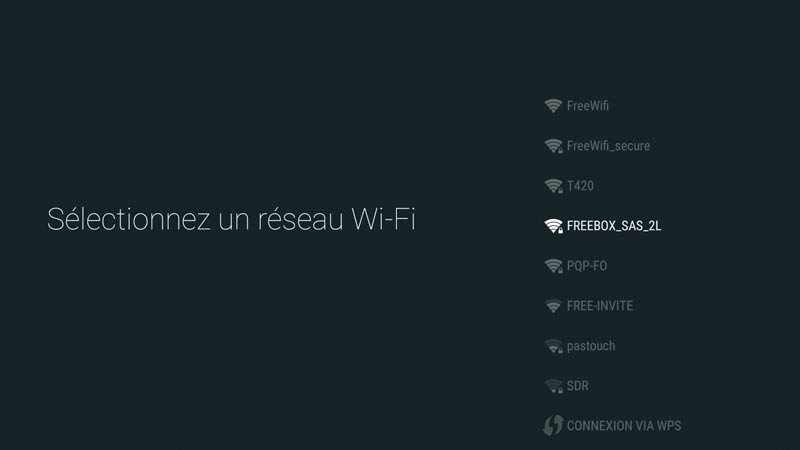 Sélectionnez votre WiFi