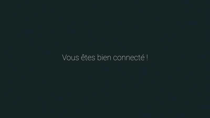 Vous êtes connecté